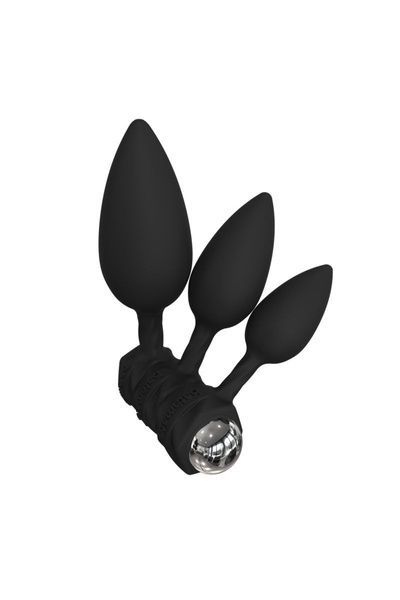 Набір анальних вібропробок Bathmate Anal Training Plugs VIBE, діаметр 2,5 см - 3,1см - 3,8см SO3360