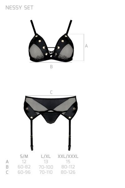 NESSY SET black L/XL - Passion SO8457