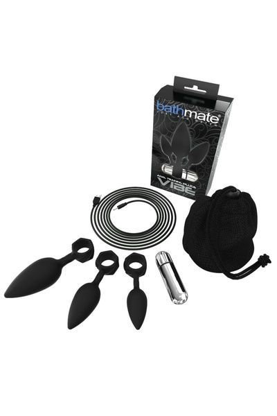 Набір анальних вібропробок Bathmate Anal Training Plugs VIBE, діаметр 2,5 см - 3,1см - 3,8см SO3360