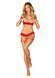 Комплект Obsessive Ingridia 2-pcs crotchless set XL/2XL, червоний, з доступом, відкриті груди SO9031 6