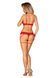 Комплект Obsessive Ingridia 2-pcs crotchless set XL/2XL, червоний, з доступом, відкриті груди SO9031 7