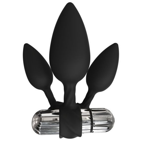 Набір анальних вібропробок Bathmate Anal Training Plugs VIBE, діаметр 2,5 см - 3,1см - 3,8см SO3360