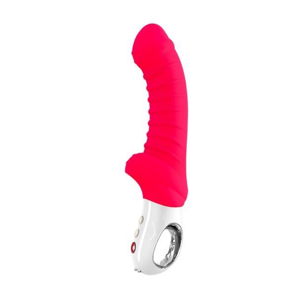 Вібратор для точки G Fun Factory TIGER india red, ребристий, підходить для анальної стимуляції SX0939
