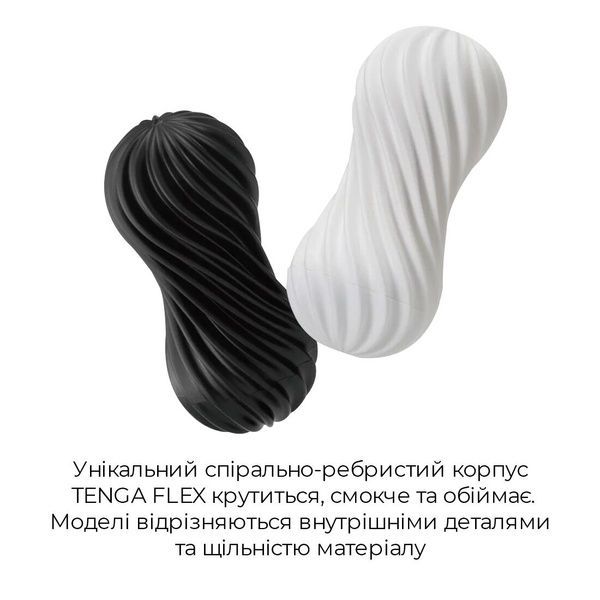 Мастурбатор Tenga Flex Silky White с изменяемой интенсивностью, можно скручивать SO1645 фото