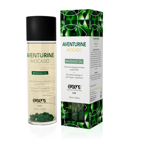 Масажна олія EXSENS Aventurine Avocado (антистрес з авантюрином) 100мл, натуральна SO2377