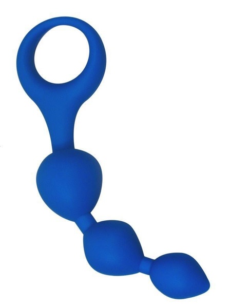 Анальні кульки Alive Triball Blue, силікон, макс. діаметр 2 см AD20065