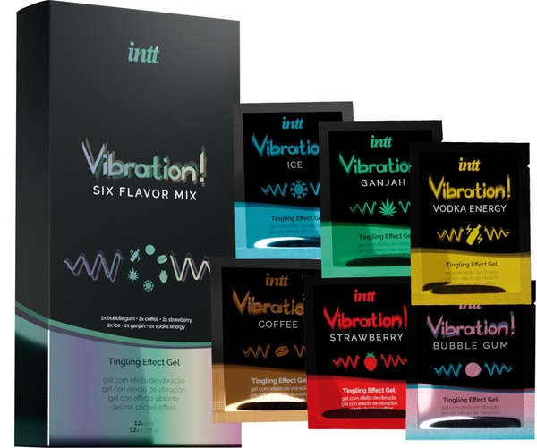 Набір пробників рідкого вібратора Intt Vibration Six Flavor Mix (12 по 5 мл) SO3803