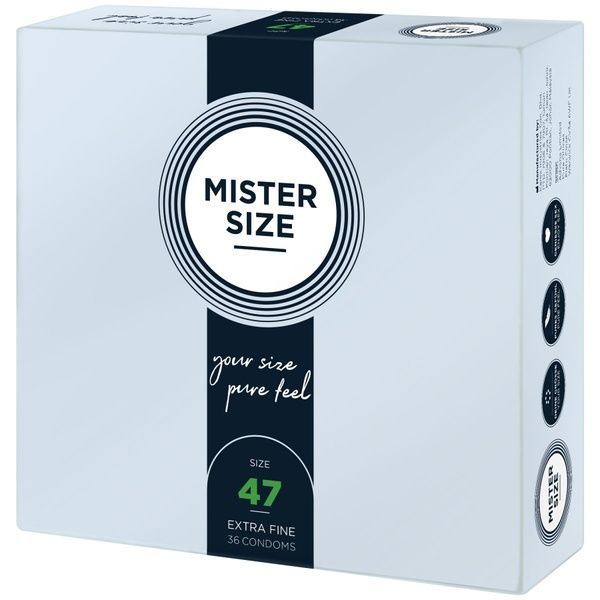 Презервативи Mister Size - pure feel - 47 (36 condoms), товщина 0,05 мм SO8049