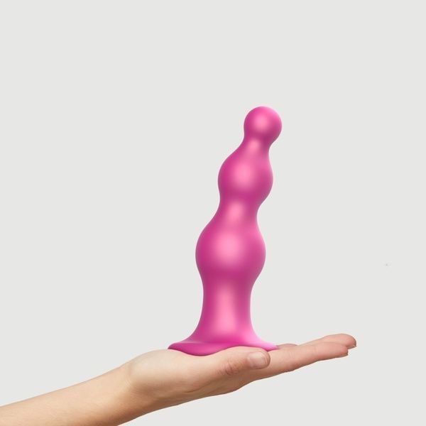 Насадка для страпона Strap-On-Me Dildo Plug Beads Framboise Metallic XL SO8988
