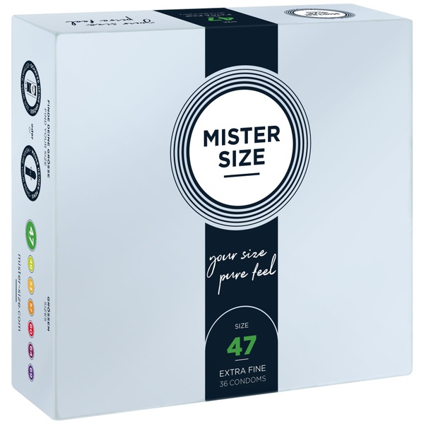 Презервативи Mister Size - pure feel - 47 (36 condoms), товщина 0,05 мм SO8049