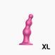 Насадка для страпона Strap-On-Me Dildo Plug Beads Framboise Metallic XL SO8988 1