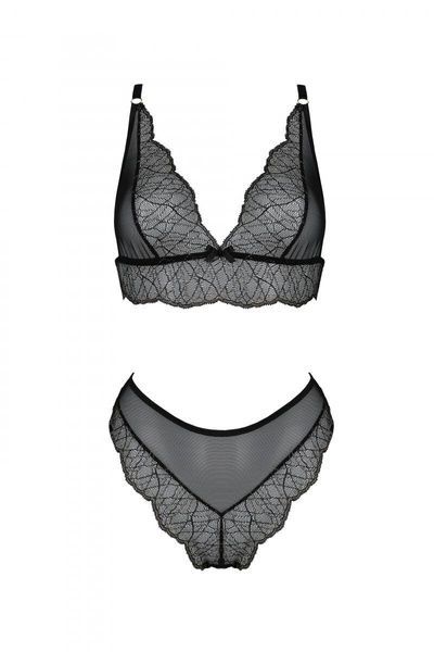 Комплект Passion AMBERLY SET black, L/XL, бралетт и трусики бразилиана SX0464 фото