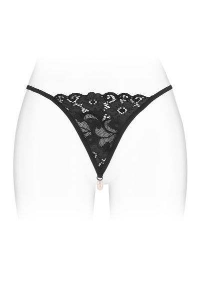 Трусики-стрінги з перлинною ниткою Fashion Secret VENUSINA Black SO2248