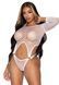 Боді Leg Avenue Top bodysuit with thong back White SO9150