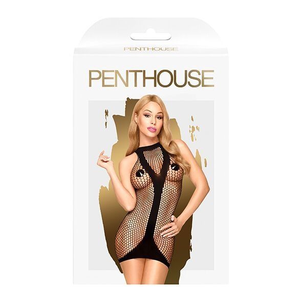 Міні-сукня з декором у вигляді келиха шампанського Penthouse - Ride or Die Black S/L SO4352