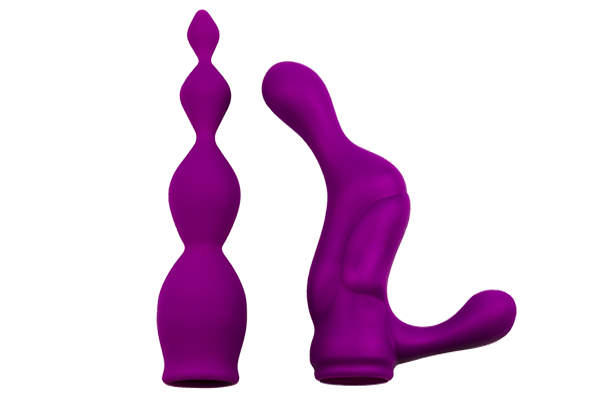 Насадки для двустороннего вибратора Adrien Lastic AD-2X - Anal set AD20363 фото