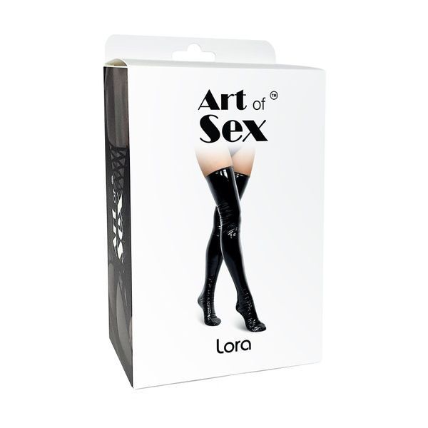 Сексуальные виниловые чулки Art of Sex - Lora, размер M, цвет красный SO7368 фото