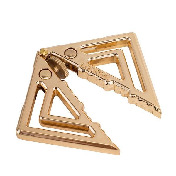 Затискачі для сосків з важкою підвіскою LOCKINK Adjustable Nipple Clamps with Heavy Pendant - Golden SX0846