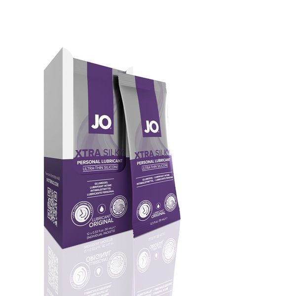 Набор лубрикантов Foil Display Box &ndash; JO Xtra Silky Silicone &ndash; 12 x 10ml SO6764 фото