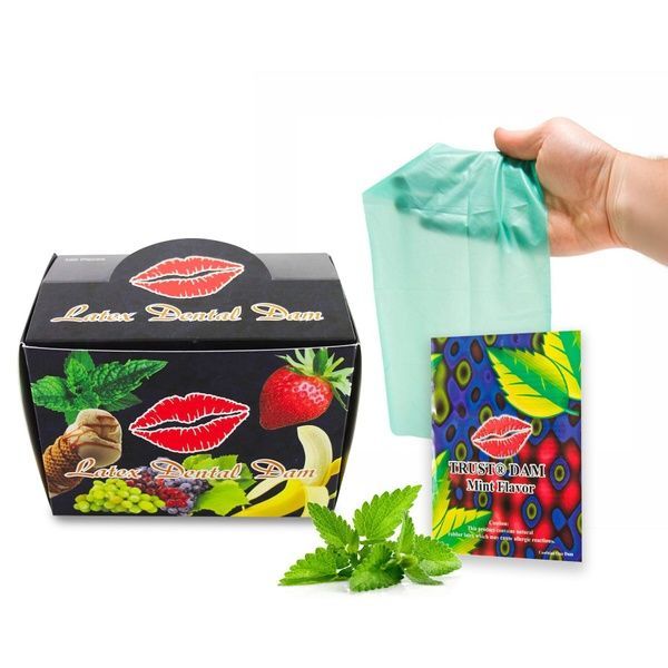 Набір латексних серветок Latex Dental Dams Mint 100 шт SX1268