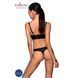 Комплект з екошкіри з люверсами та ремінцями Malwia Bikini black L/XL &mdash; Passion, бра та трусики SO5762 2