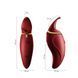 Вибратор 2в1 с язычком Zalo &mdash; Hero Wine Red, кристалл Swarovski SO6659 фото 2