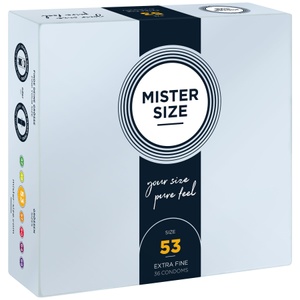 Презервативи Mister Size - pure feel - 53 (36 condoms), товщина 0,05 мм SO8051