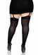 Плотные непрозрачные чулки Leg Avenue Nylon Thigh Highs Black, plus size SO7917 фото 2