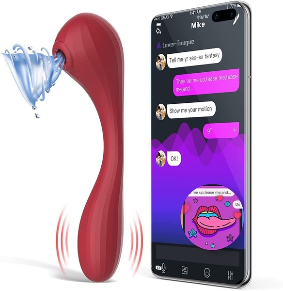 Вакуумний вагінально-кліторальний стимулятор Magic Motion Bobi Red, керування зі смартфона SO5745