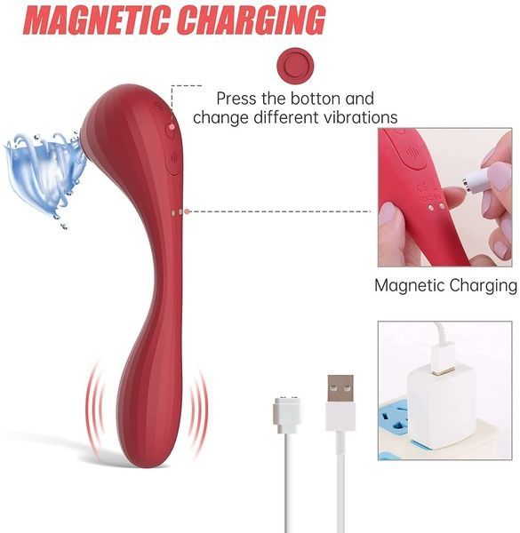 Вакуумний вагінально-кліторальний стимулятор Magic Motion Bobi Red, керування зі смартфона SO5745