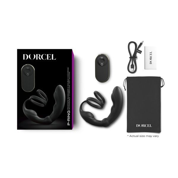 Масажер простати Dorcel P-Ring з ерекційним кільцем та пультом ДК SO6240