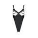Боди из экокожи Passion CELINE BODY S/M, black, с доступом, открытый SO6404 фото 5