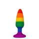 Силіконова анальна пробка Wooomy Hiperloo Silicone Rainbow Plug S, діаметр 2,4 см, довжина 9 см SO7424 1