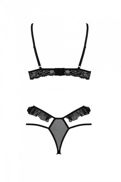 Эротический комплект Passion DOLLY SET, S/M, black, с открытыми чашками SO9704 фото