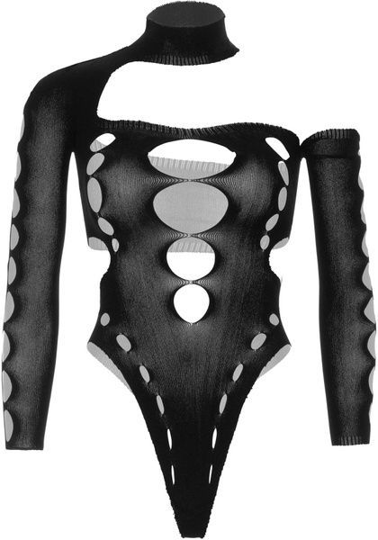 Боді Leg Avenue Seamless thong back bodysuit Black One Size SO9097