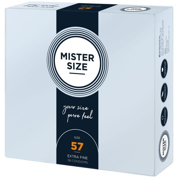Презервативи Mister Size - pure feel - 57 (36 condoms), товщина 0,05 мм SO8052