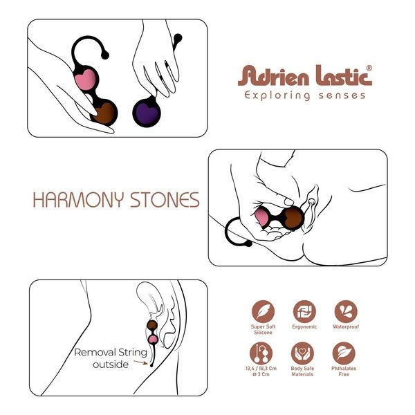 Вагінальні кульки Adrien Lastic Harmony Stones SX1272