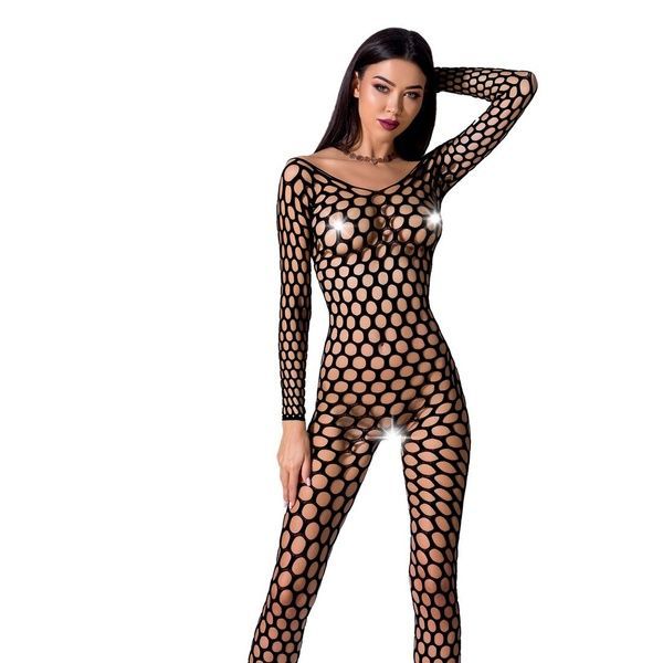 Бодістокінг з крупною сіткою Passion BS077 black SO4156