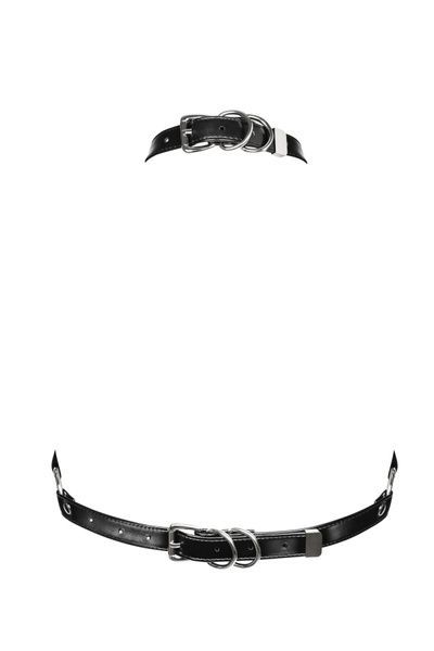 Портупея на груди Obsessive A740 harness black O/S, штучна шкіра SO7853
