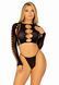 Комплект Leg Avenue Long sleeve crop top & string Royal Blue One Size SO9098 1