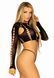 Комплект Leg Avenue Long sleeve crop top & string Royal Blue One Size SO9098 4
