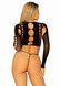 Комплект Leg Avenue Long sleeve crop top & string Royal Blue One Size SO9098 2