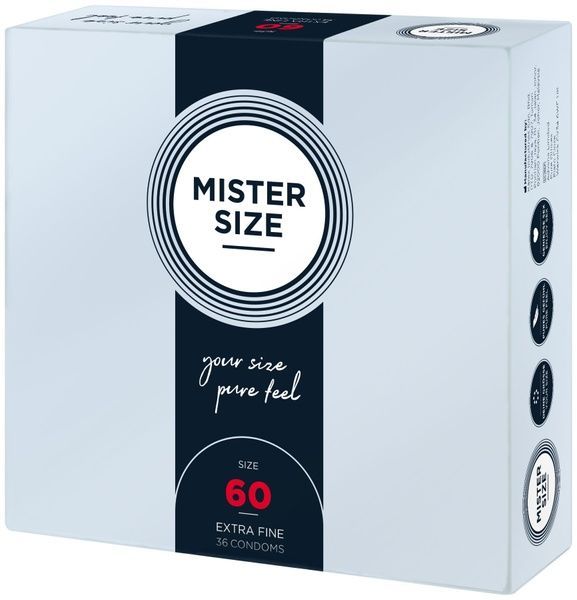 Презервативи Mister Size - pure feel - 60 (36 condoms), товщина 0,05 мм SO8053