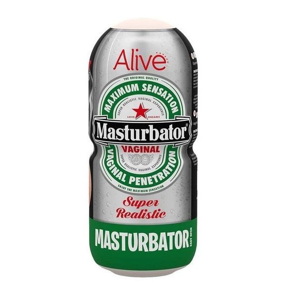 Недорогой мастурбатор-вагина Alive Heineken Vagina в виде банки пива SO3988 фото