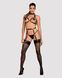 Портупея на груди Obsessive A740 harness black O/S, штучна шкіра SO7853 3