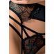 Комплект білизни FLORIS SET black S/M - Passion Exclusive: ліф, трусики, пояс для панчох PS23711 5