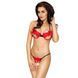 Комплект білизни COCTAIL BIKINI red L/XL - Passion: ліф з бантиками, стрінги-ниточки EL11201