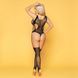 Открытый бодистокинг с имитацией чулок "Паулина" Black One Size SO3662 фото 2