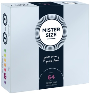 Презервативи Mister Size - pure feel - 64 (36 condoms), товщина 0,05 мм SO8054