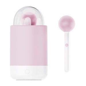 Вибратор-конфетка на палочке KISSTOY Pink Pop, зарядный кейс-ночник, 10 режимов вибрации SO9989 фото